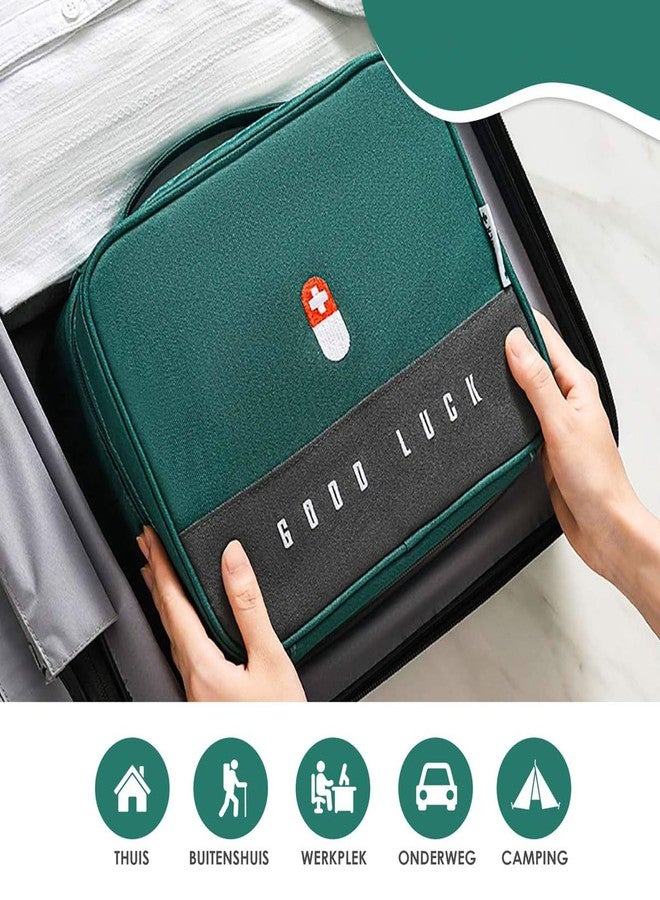 XIBO Medicine Bag, First Aid Kit Box, Emergency Kit, First Aid Pouch, Medicine Pouch, Portable Medicine Storage Bag for Home, Office, Travel (Large) - Image 5