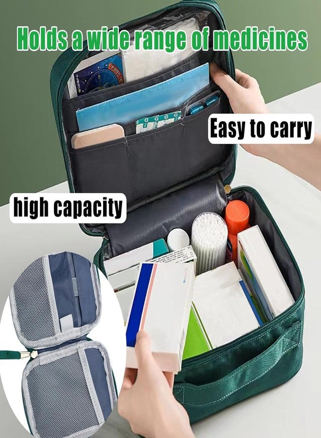 XIBO Medicine Bag, First Aid Kit Box, Emergency Kit, First Aid Pouch, Medicine Pouch, Portable Medicine Storage Bag for Home, Office, Travel (Large) - Image 3