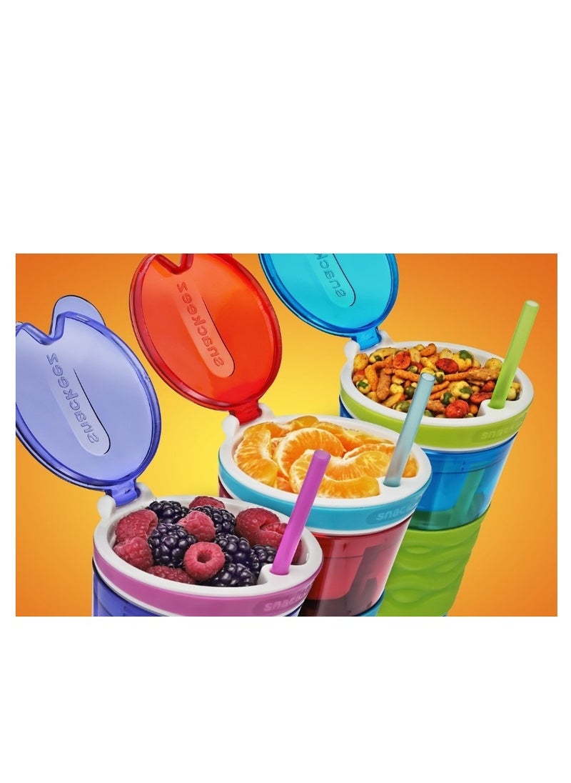 Snackeez Snackeez Travel Snack & Drink Cup with Straw  - Image 5
