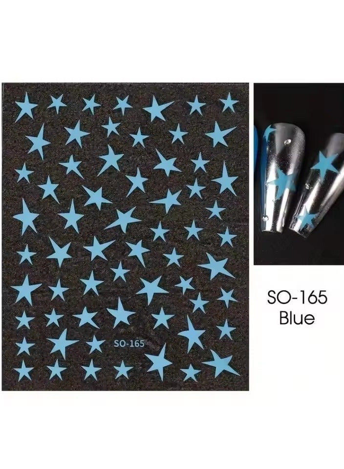 جلوسكي 1/4 جهاز كمبيوتر شخصي ثلاثي الأبعاد المعدنية الفضة الذهبية ستاربرست الأظافر ملصقات مانيكور فرنسية الأظافر الفن ديكور ملصق Y2K الأظافر الفن نصائح سحر الأظافر - Image 5