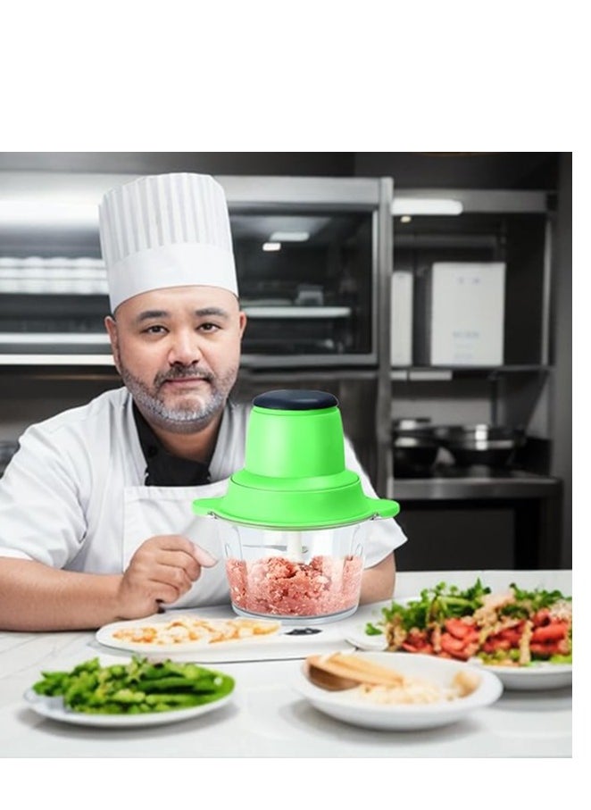 Generic - High-Quality 250W Food Chopper – Equipped with 2 stainless steel blades (3 sharp edges each) + 1 additional blade, this powerful 220V unbreakable chopper ensures fast and efficient performance. Designed for durability, it can even crush ice with ease. 🚀🥩🥦 - Image 1
