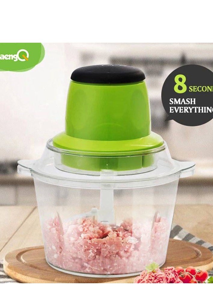Generic - High-Quality 250W Food Chopper – Equipped with 2 stainless steel blades (3 sharp edges each) + 1 additional blade, this powerful 220V unbreakable chopper ensures fast and efficient performance. Designed for durability, it can even crush ice with ease. 🚀🥩🥦 - Image 1