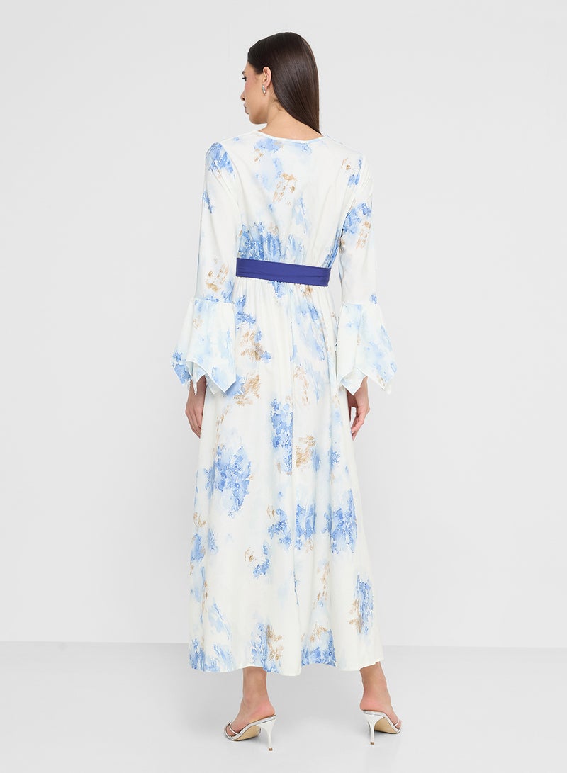 خزانة فستان مطوي بطبعة زهور - Image 2