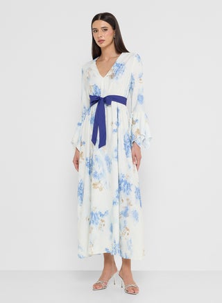 فستان مطوي بطبعة زهور - pzsku/ZAB121B9A981196F66459Z/45/1756450351/7b64eef7-f049-4fd6-914e-6571d2a0302a