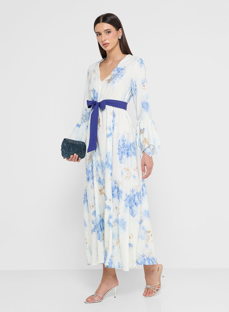 خزانة فستان مطوي بطبعة زهور - Image 4