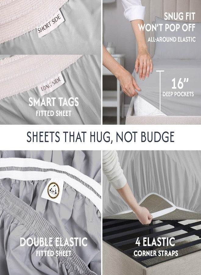 Sweave 100% Egyptian Percale Cotton Sheets Set - Luxurious 400 Thread Count, Breathable & Skin-Friendly Percale Sheets - Softer After Each Wash - Oeko-TEX Certified 100% Percale Cotton Sheets King - Image 5