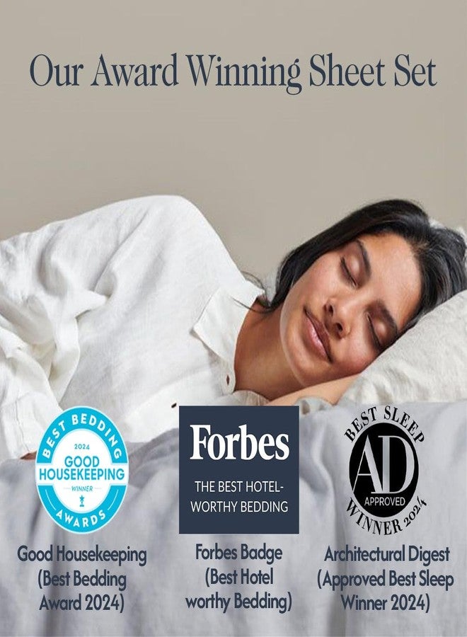 Sweave 100% Egyptian Percale Cotton Sheets Set - Luxurious 400 Thread Count, Breathable & Skin-Friendly Percale Sheets - Softer After Each Wash - Oeko-TEX Certified 100% Percale Cotton Sheets King - Image 4