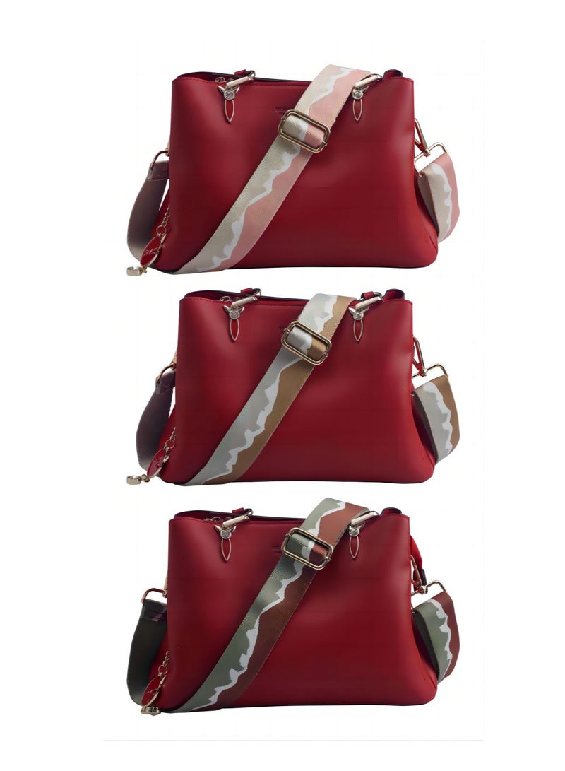 Purse Strap Replacement Crossbody Handbag Strap Adjustable Wide Guitar Strap for Purses Shoulder Canvas Bag, 3 Pack - Image 4