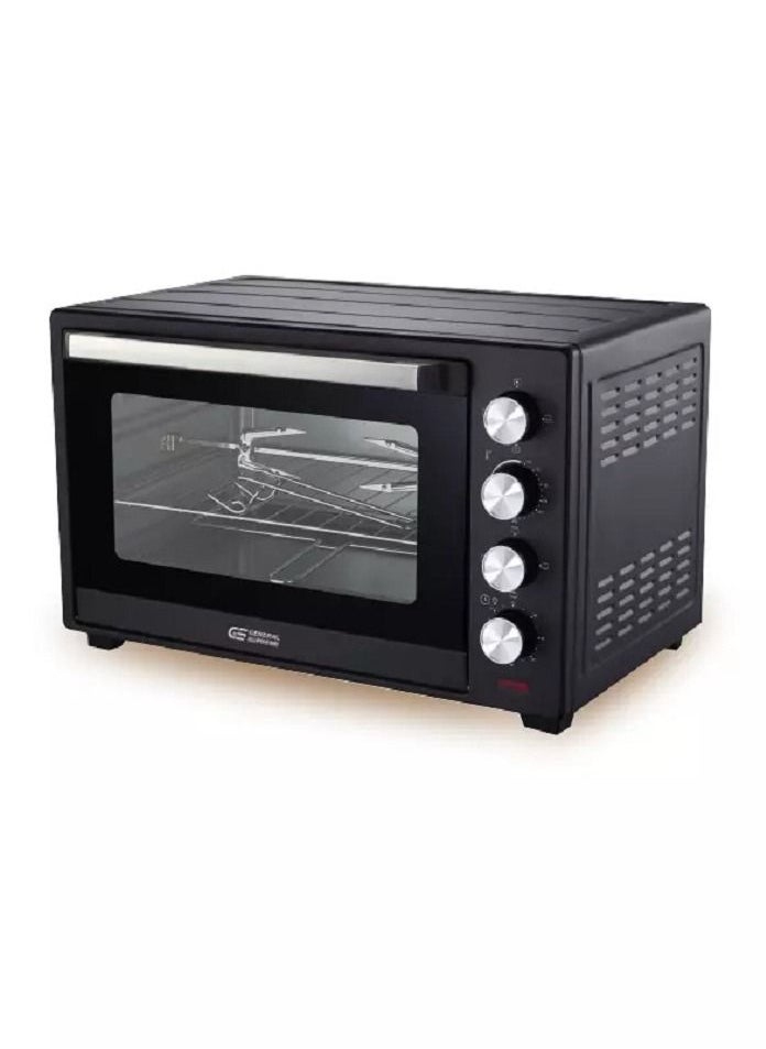 GENERAL SUPREME Electric Oven, 60 Liter Capacity, Extra Grill Accessories, 2000 Watt, Black 