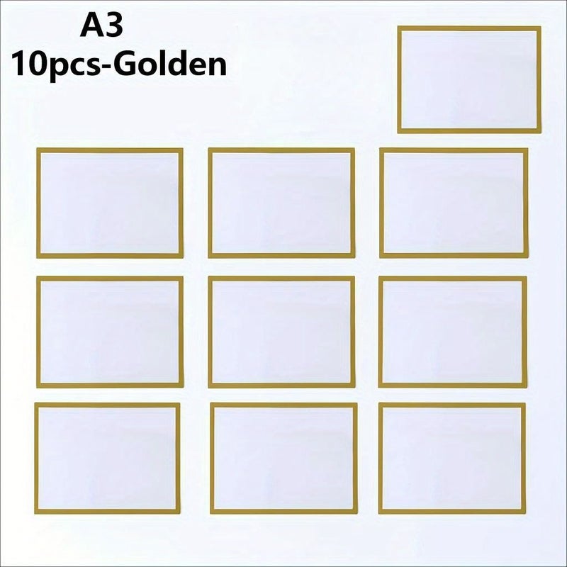 10 Pieces A3 Magnetic Photo Frame Stickers Transparent Reusable DIY Kitchen Decor - Image 2