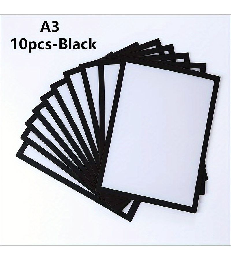 10 Pieces A3 Magnetic Photo Frame Stickers Transparent Reusable DIY Kitchen Decor - Image 1