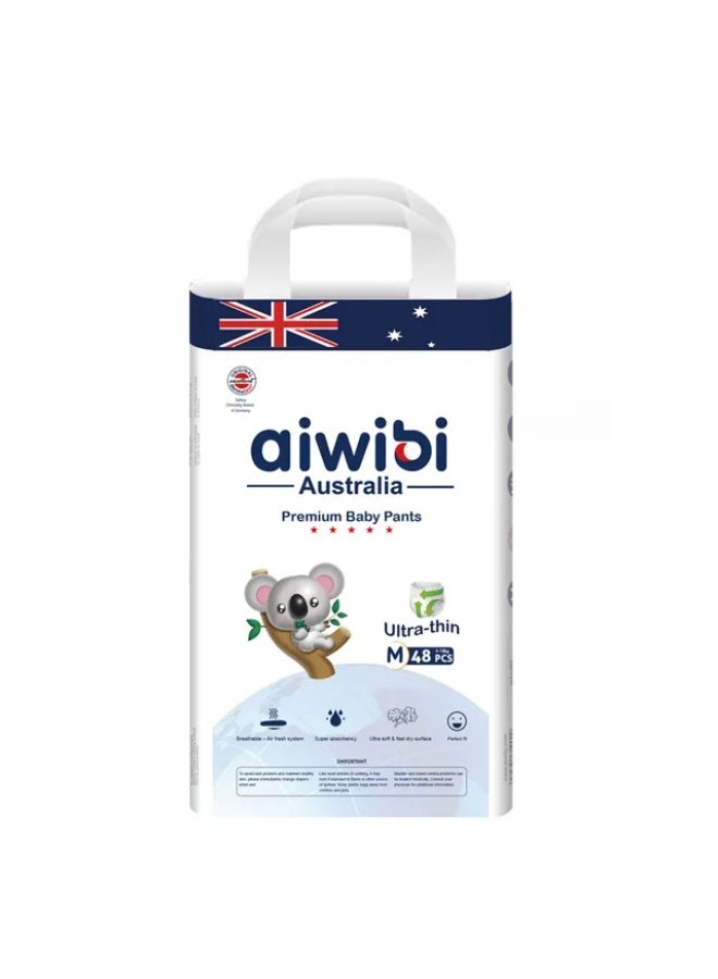 aiwibi أيويبي - بنطلونات أطفال مميزة - الحجم م 6-11 كجم - 48 قطعة