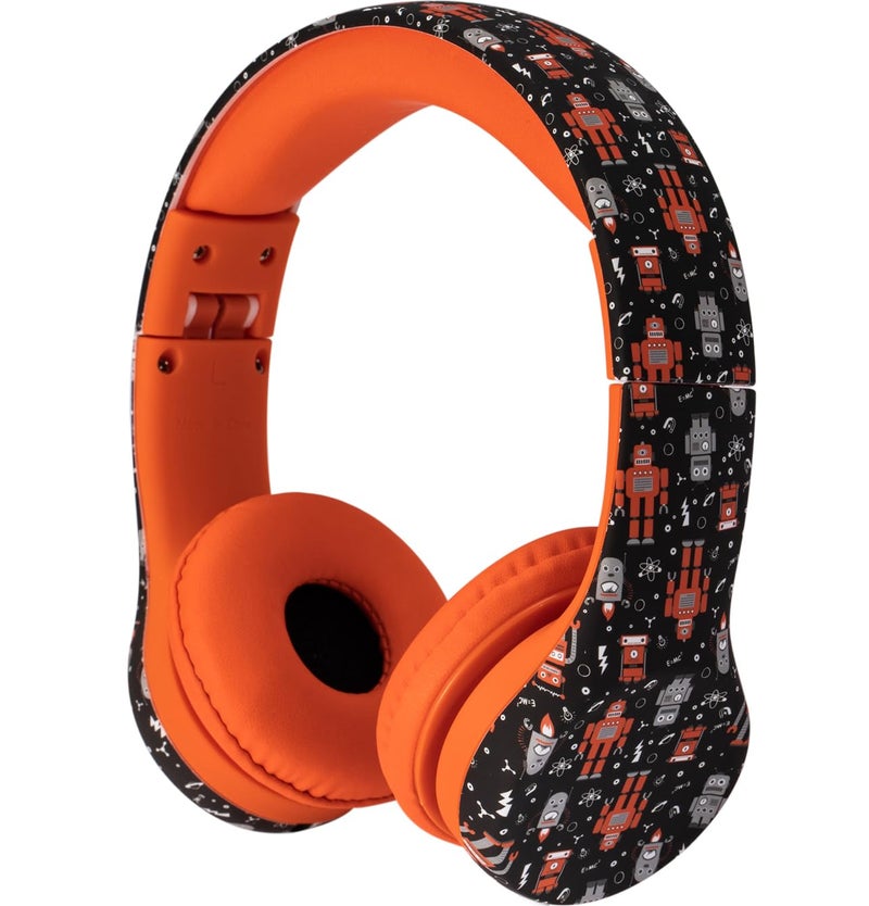 Snug Play+ Kids Headphones â€“ Volume Limited 93dB for Safe Listening â€“ Foldable, Durable Headphones for Toddlers, Boys & Girls â€“ Tangle-Free Cord â€“ Ideal for Travel, School, Tablets - Robots