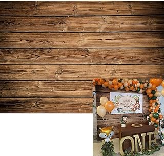 OFILA Wood Backdrop 10x8ft Wooden Backdrops Photography Rustic Backdrop Wooden Photo Backdrop Rustic Wedding Background - Image 1