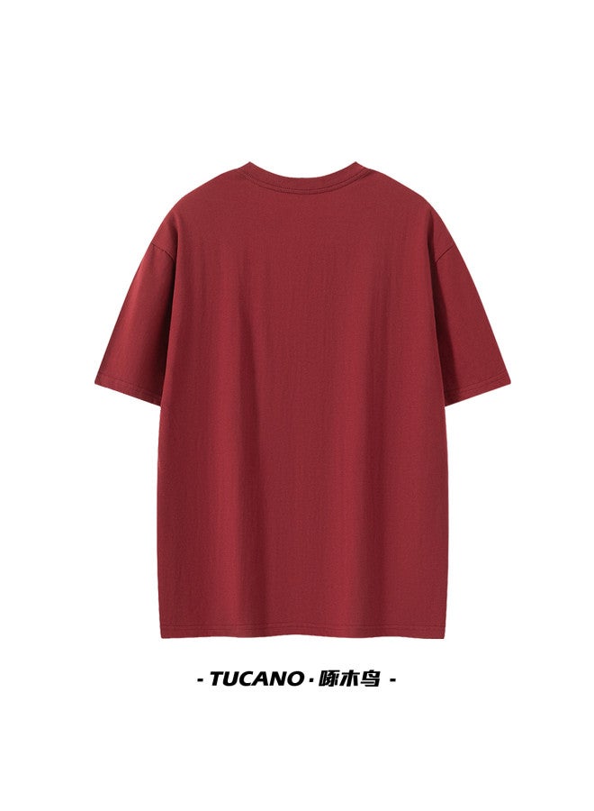Tucano summer Men's Short Sleeve T-shirt Chinese Style Vintage Round Neck Loose Casual Base Layer Top - Image 3