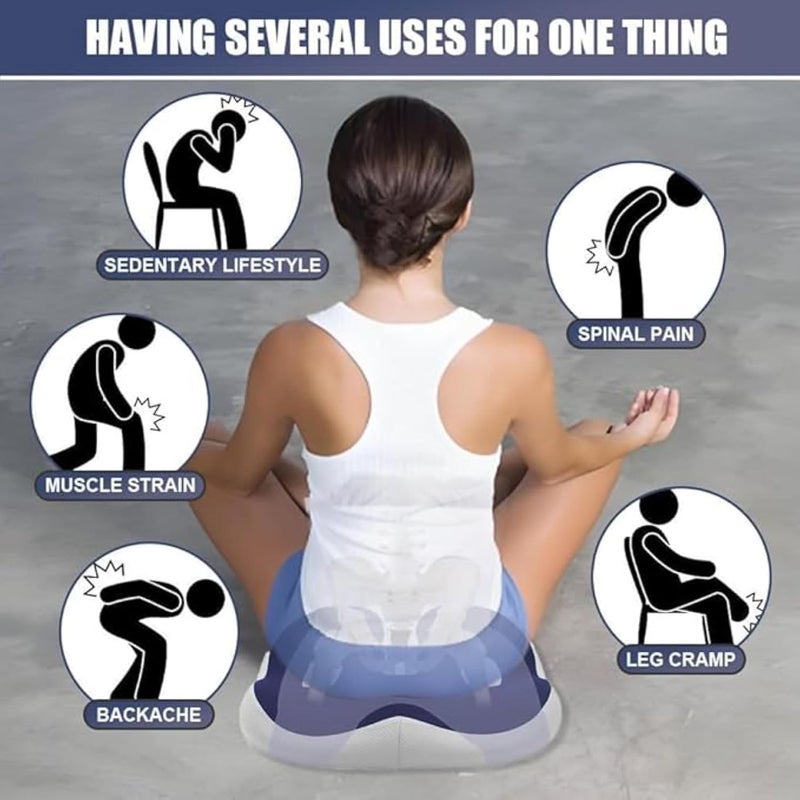 AoMige Memory Foam Seat Cushion for Sciatica Relief, Hemorrhoid Pillow for Office Chair/Car Seat/Wheelchair, Coccyx Pain Relief Cushion - Image 2