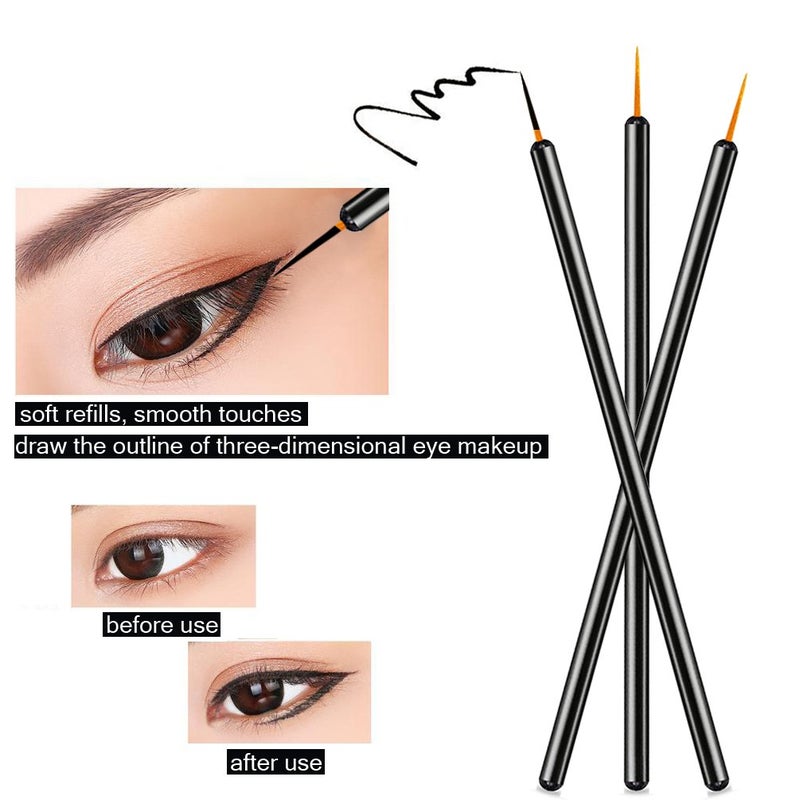 JASSINS 100 Pack Disposable Eyeliner Brush, JASSINS Eye liner Applicator Cosmetic Eye Wands Makeup Tool - Image 3