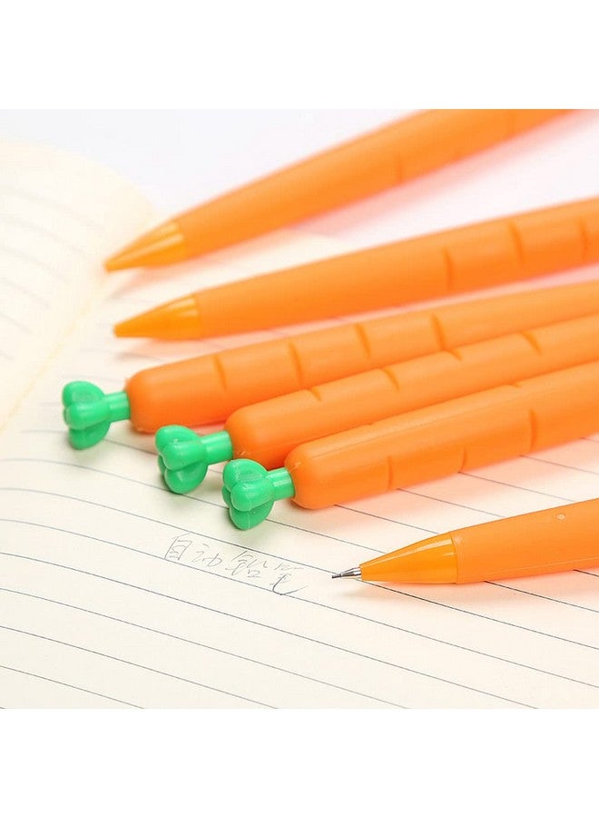 sencoo 4 Pack Carrot Mechanical Pencil Creative Student Stationery Children Brithday Present School Prize Kiddos Gift (0.5Mm) - Image 4