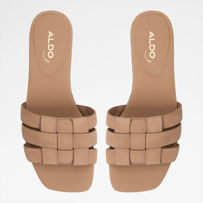ALDO  GOTOSANDAL Textured Flat Sandals for Women | Best Price UAE