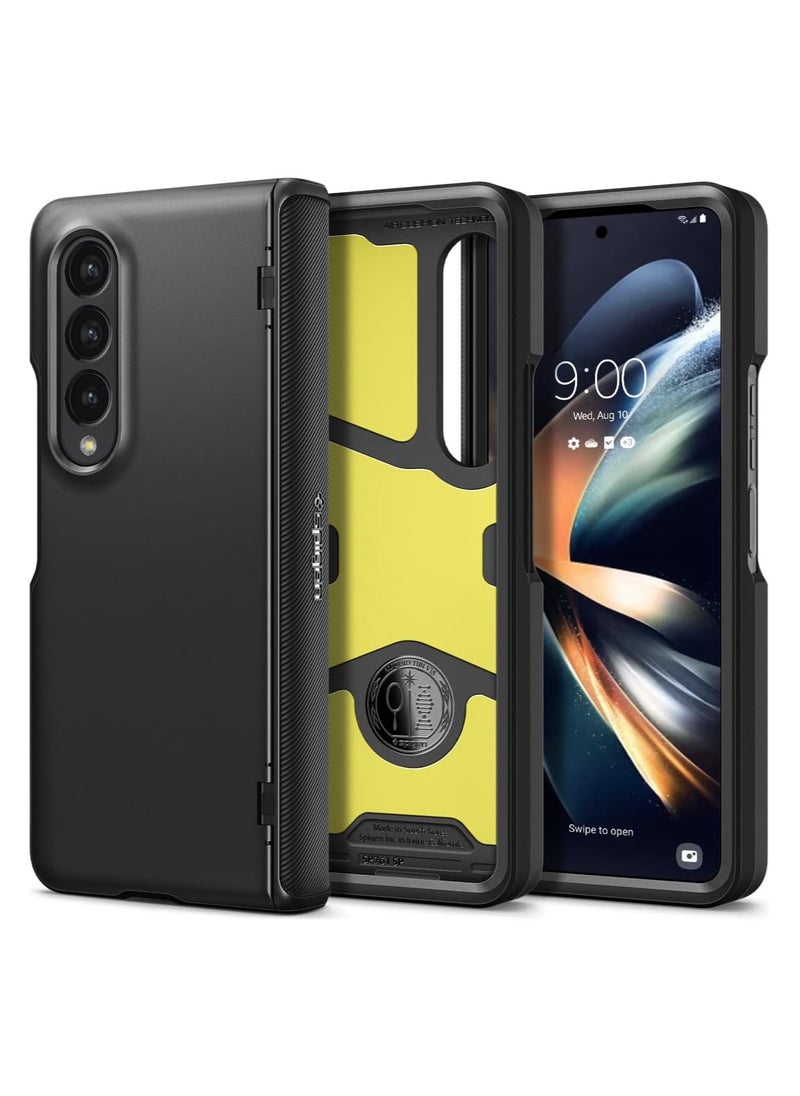 Spigen - Spigen Slim Armor Pro Case [Hinge Protection] Designed for Samsung Galaxy Z Fold 4 (2022) - Black - Image 1