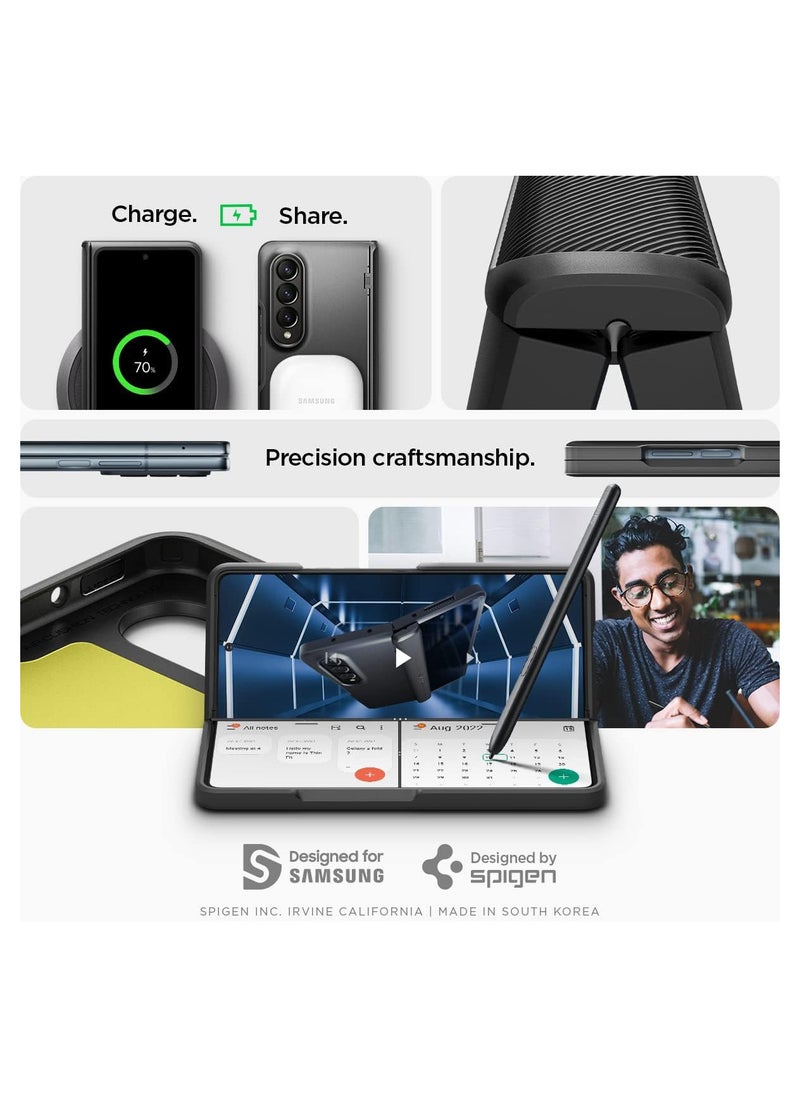 Spigen - Spigen Slim Armor Pro Case [Hinge Protection] Designed for Samsung Galaxy Z Fold 4 (2022) - Black - Image 1