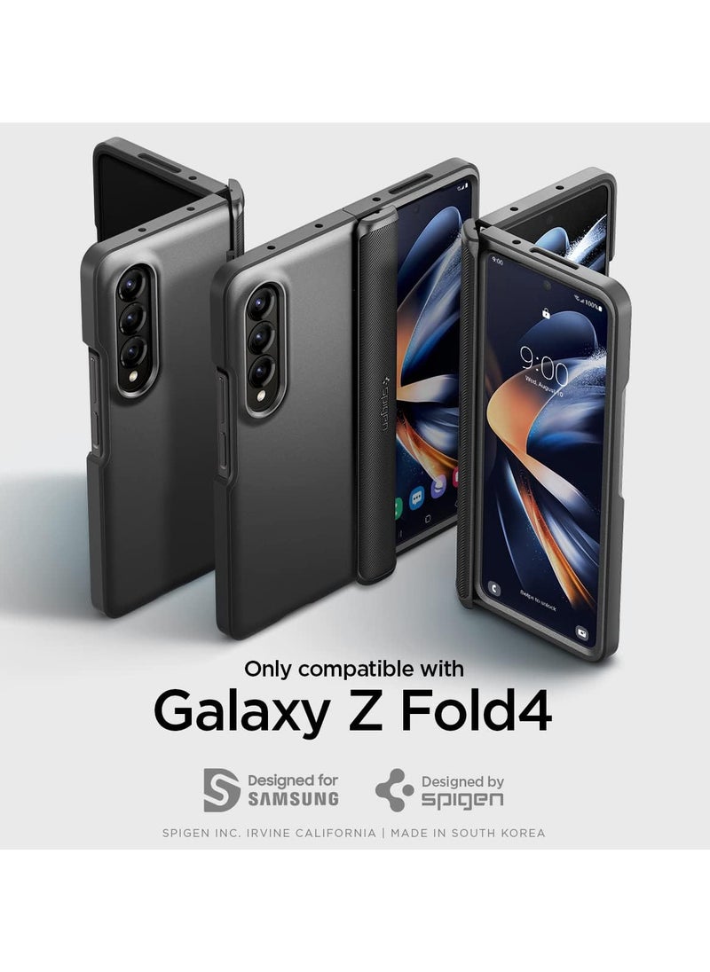 Spigen - Spigen Slim Armor Pro Case [Hinge Protection] Designed for Samsung Galaxy Z Fold 4 (2022) - Black - Image 1