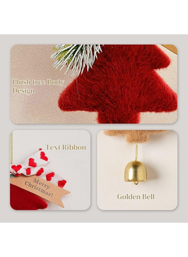 HASTHIP® Christmas Home Decor Red Plush Bell Christmas Tree Ornament Hanging Christmas Ornament Christmas Tree Ornament Door Knob Hanging Decor Christmas Car Interior Ornament, 14x23cm - Image 3