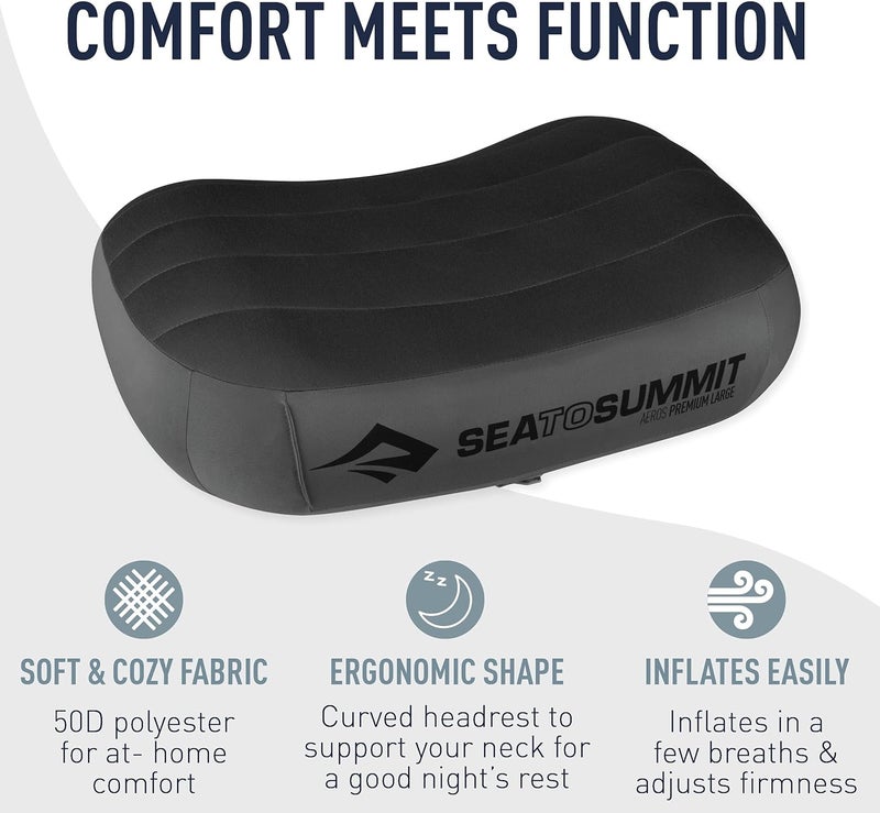 Sea to Summit Aeros Premium Pillow Deluxe - Navy Blue - Image 5