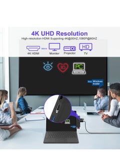 Excefore USB C Docking Station, Docking Station with 8 Ports, 8 in 2  100W USB C Thunerbolt 4+ 4K HDMI+ USB3.0+ USB-C 3.0+ 100M LAN+ Audio+ SD+ TF Slot USB C Multiport Adapter for Surface Pro 9/Pro 8/Pro X  - Image 3