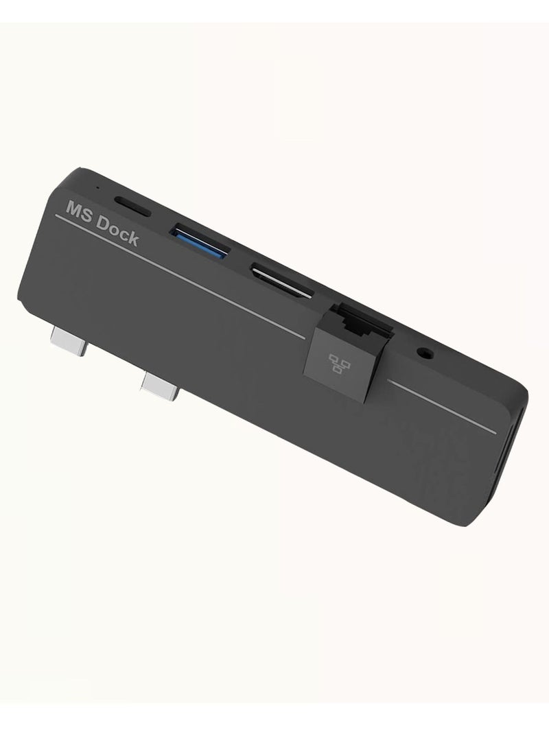 Excefore USB C Docking Station, Docking Station with 8 Ports, 8 in 2  100W USB C Thunerbolt 4+ 4K HDMI+ USB3.0+ USB-C 3.0+ 100M LAN+ Audio+ SD+ TF Slot USB C Multiport Adapter for Surface Pro 9/Pro 8/Pro X  - Image 1