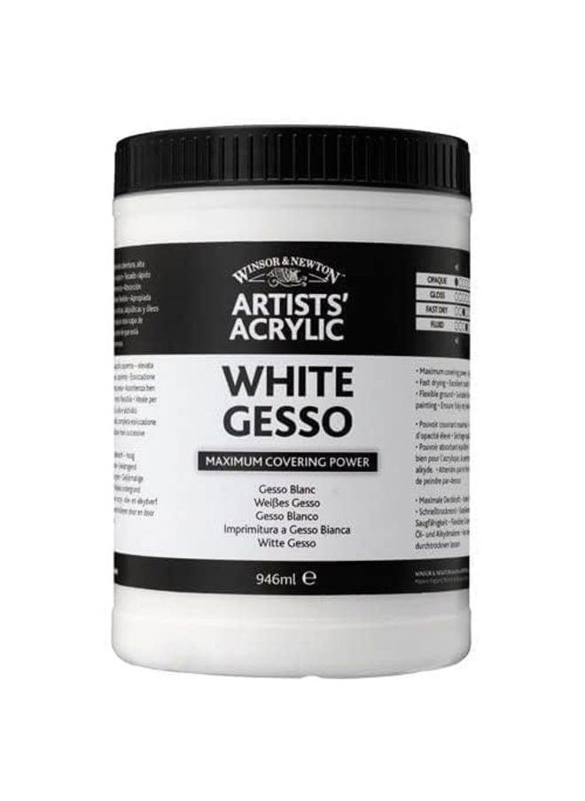 WINSOR & NEWTON Professional Acrylic Medium, White Gesso, 946ml (32-oz)  - Image 3