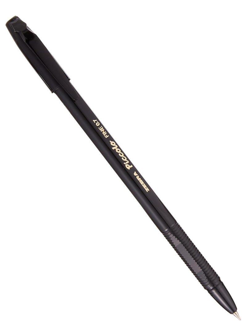 ZEBRA Piccolo Ball Pen 0.7mm Black Pack of 12  - Image 3