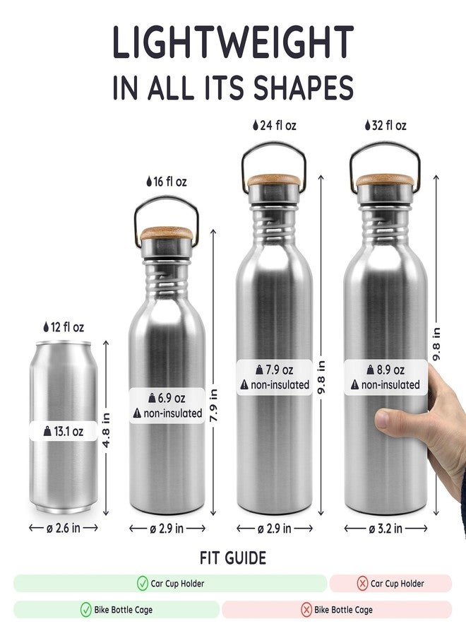 Bambaw 25Oz Stainless Steel Water Bottle BPA Free | Lightweight Large Water Bottle Stainless Steel | Camping Water Bottle For Women And Men | Metal Water Bottle Travel | Gym Steel Water Bottle 750Ml - Image 5