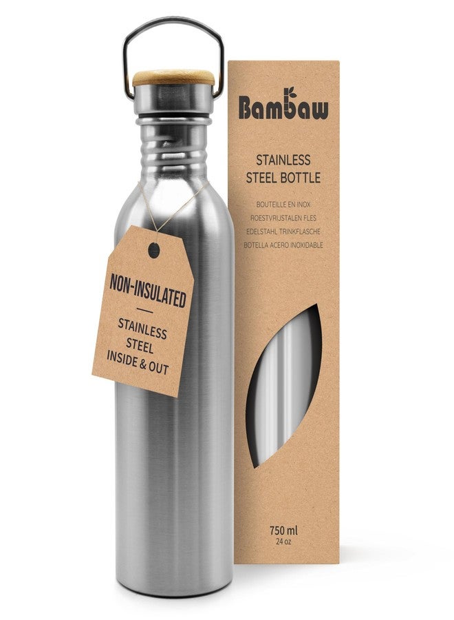 Bambaw 25Oz Stainless Steel Water Bottle BPA Free | Lightweight Large Water Bottle Stainless Steel | Camping Water Bottle For Women And Men | Metal Water Bottle Travel | Gym Steel Water Bottle 750Ml - Image 1
