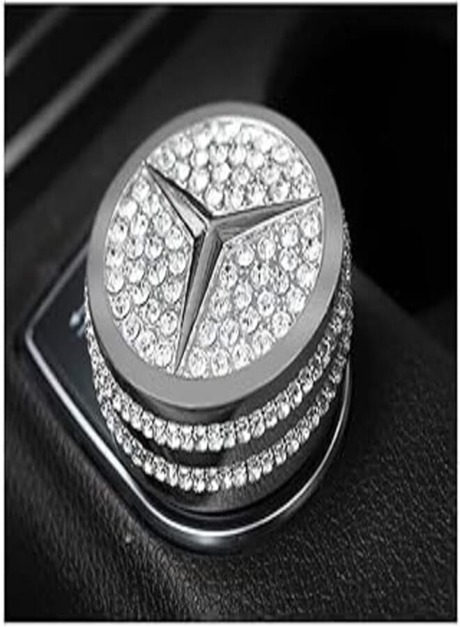 Multimedia Button Decoration Accessory for 2016 to 2019 Mercedes ML (Silver)