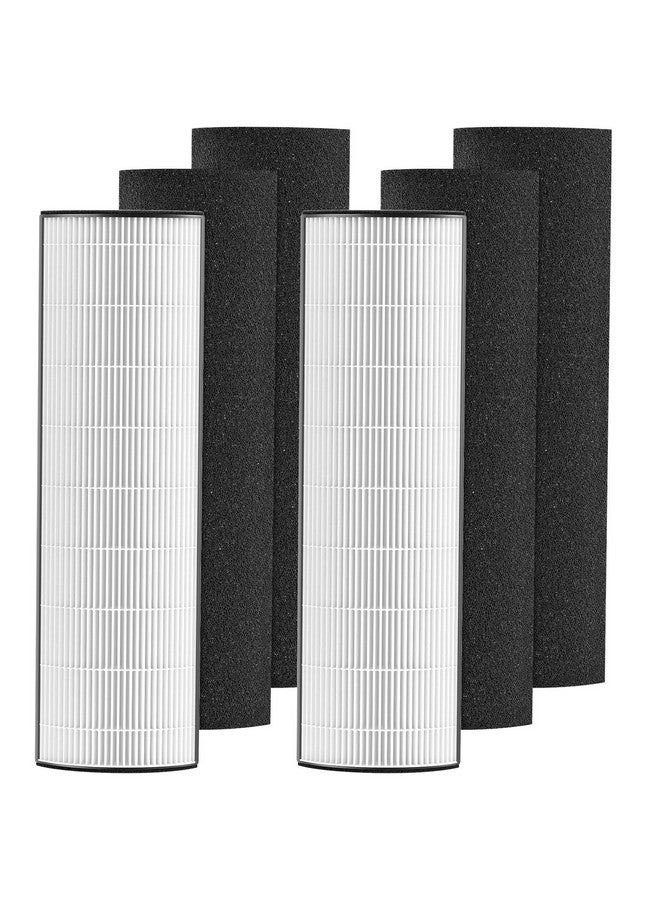 isinlive 2-in-1 True HEPA Replacement Filter Compatible with Pure Enrichment PureZone Elite 4-in-1 Air Purifier (PEAIRTWR), Carbon Activated Pre-filter + True HEPA Air Filter, 2 Pack - Image 1