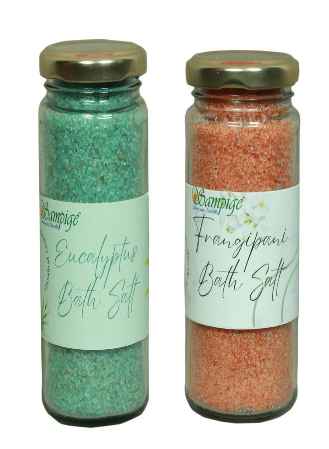 Sampige Tropical Tranquility: Sampige Frangipani and Eucalyptus Bath Salt Combo|Spa-like indulgence| 250 * 2 (500 gram) - Image 1