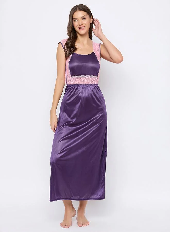 Clovia Pack of 5 - Satin and Lace Nightwear Set