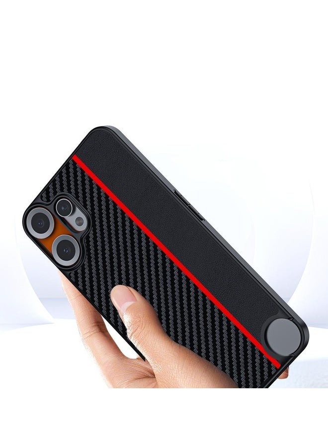 HuHa For Nothing CMF Phone 2 Pro Ultra-thin Carbon Fiber Texture Printing Phone Case(Black Red) - Image 2