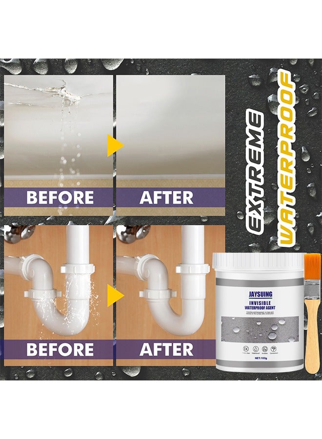 Jaysuing Invisible Waterproof Agent, Waterproof Insulating Sealant, Transparent Repairing Leak Waterproof Adhesive, Super Strong Bonding Sealant Invisible Waterproof Anti-Leakage Agent, Used for Crack Leakage - Image 2