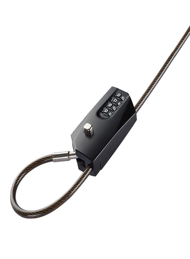 Ayifan 2 Pack Adjustable Combination Lock, Flexible Retractable Steel Locking Cable Trail Camera, 6.6ft Long Cable Lock for Luggage Suitcase Helmet Black - Image 3