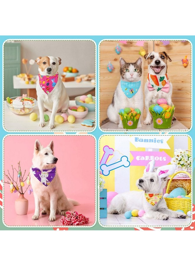 Sanwuta 180 Pcs Spring Dog Bandanas Bulk Easter Dog Scarf Adjustable Puppy Bibs Holiday Pet Accessories Grooming Supplies Washable Pet Outfit Costume for Small to Large Pet Dog - Image 2