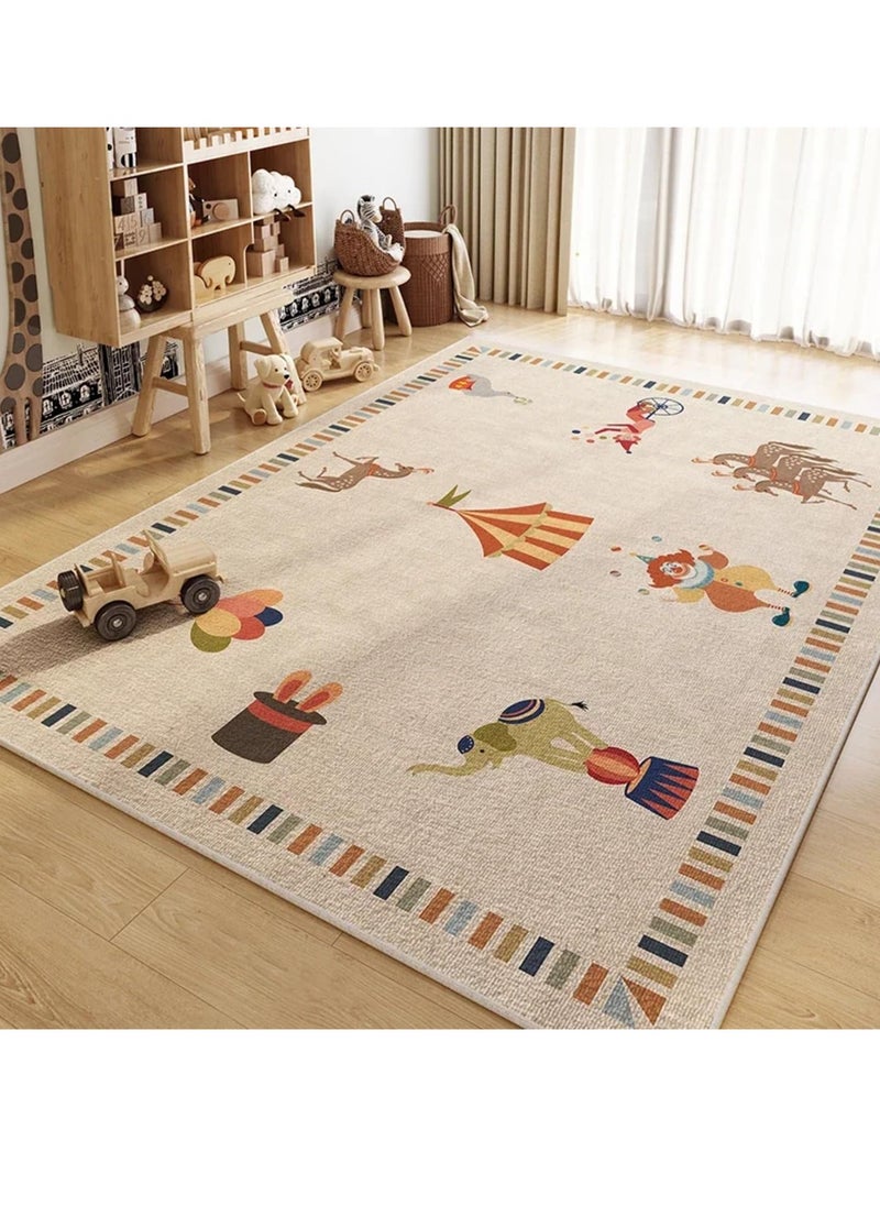 Blueland Portable Baby Play Mat, Washable Cotton Kids Playmat, Foldable Large Thick Activity, Non-Slip, Non-Toxic, Waterproof, Safe Crawling Mat For Toddler Boy Girl  - Image 1