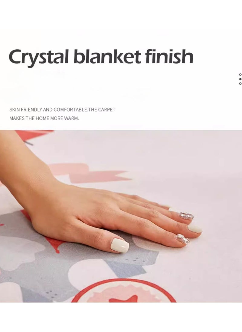 Blueland Portable Baby Play Mat, Washable Cotton Kids Playmat, Foldable Large Thick Activity, Non-Slip, Non-Toxic, Waterproof, Safe Crawling Mat For Toddler Boy Girl  - Image 3