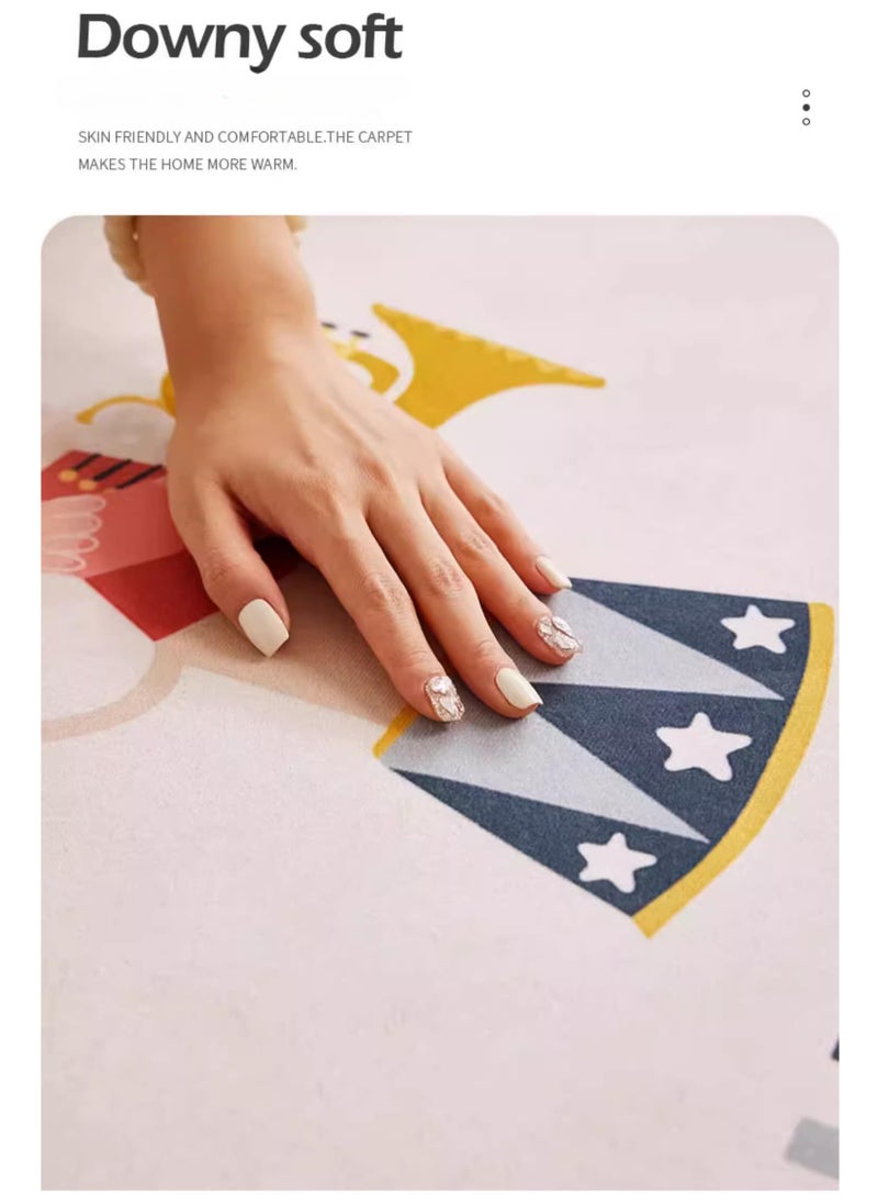 Blueland Portable Baby Play Mat, Washable Cotton Kids Playmat, Foldable Large Thick Activity, Non-Slip, Non-Toxic, Waterproof, Safe Crawling Mat For Toddler Boy Girl  - Image 4