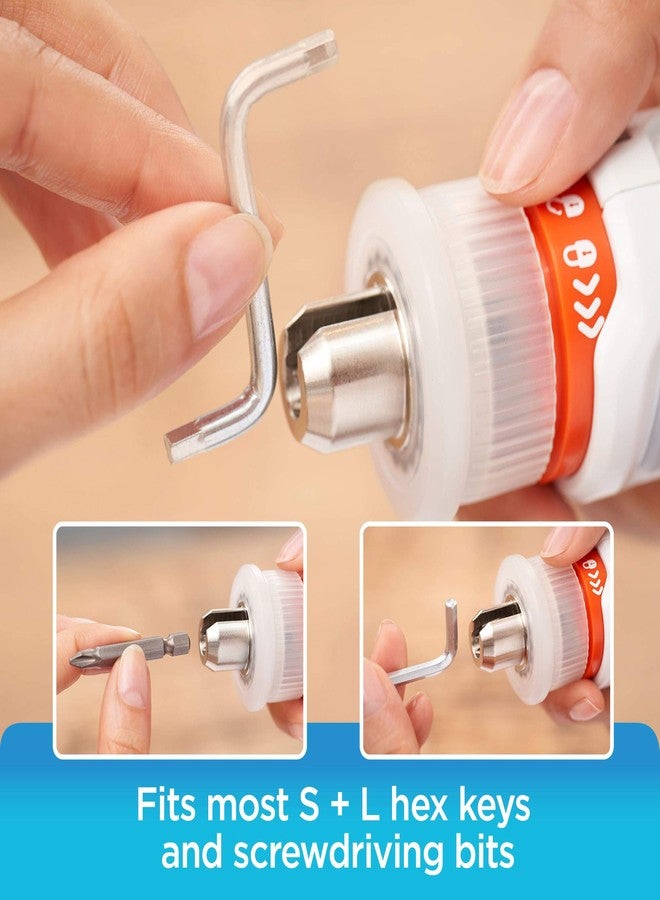 beyond by BLACK+DECKER 4V MAX* Cordless Screwdriver, Hex, L-Shaped, 2-Inch Assorted Bits (BCRTA601WAPB) , White - Image 3