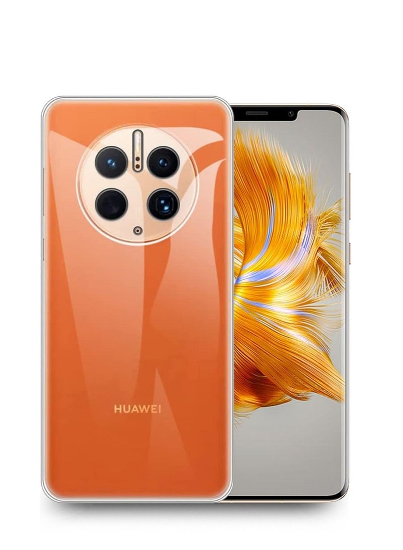 Techie Huawei Mate 50 Pro TPU soft corner ultra slim clear case Shockproof anti fingerprint transparent protective back cover - Image 1