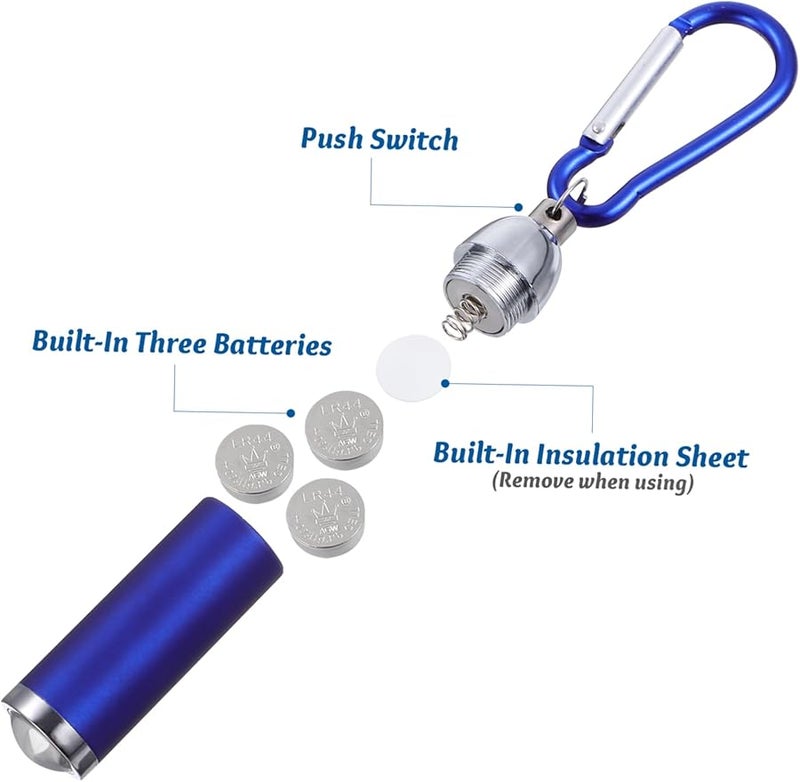 12 قطعة مصغرة من مصباح المفاتيح المصنوع من سبائك الألومنيوم للتخييم في الهواء الطلق وطوارئ المنزل وهدايا عيد الميلاد - Image 4