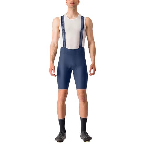 CASTELLI Mens Espresso Bibshort for Road and Gravel Biking I Cycling Belgian Blue Large