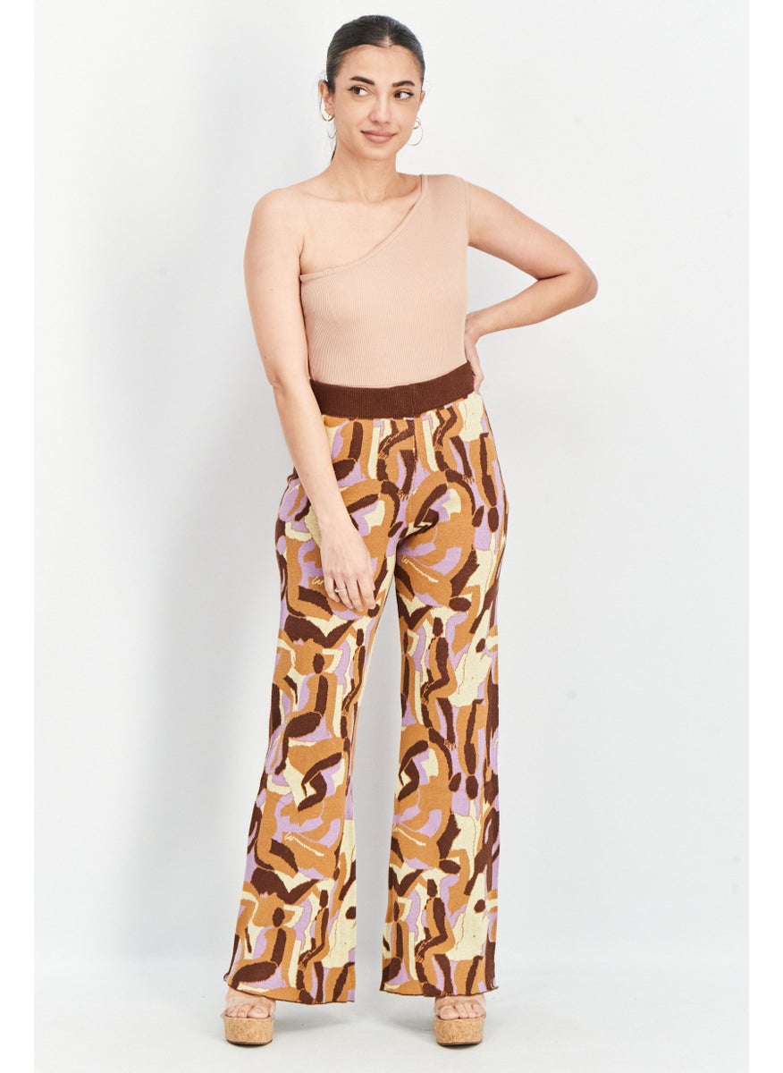I SAW IT FIRST - Women Asymmetric Neck One Shoulder Ribbed Top, Camel - Image 1